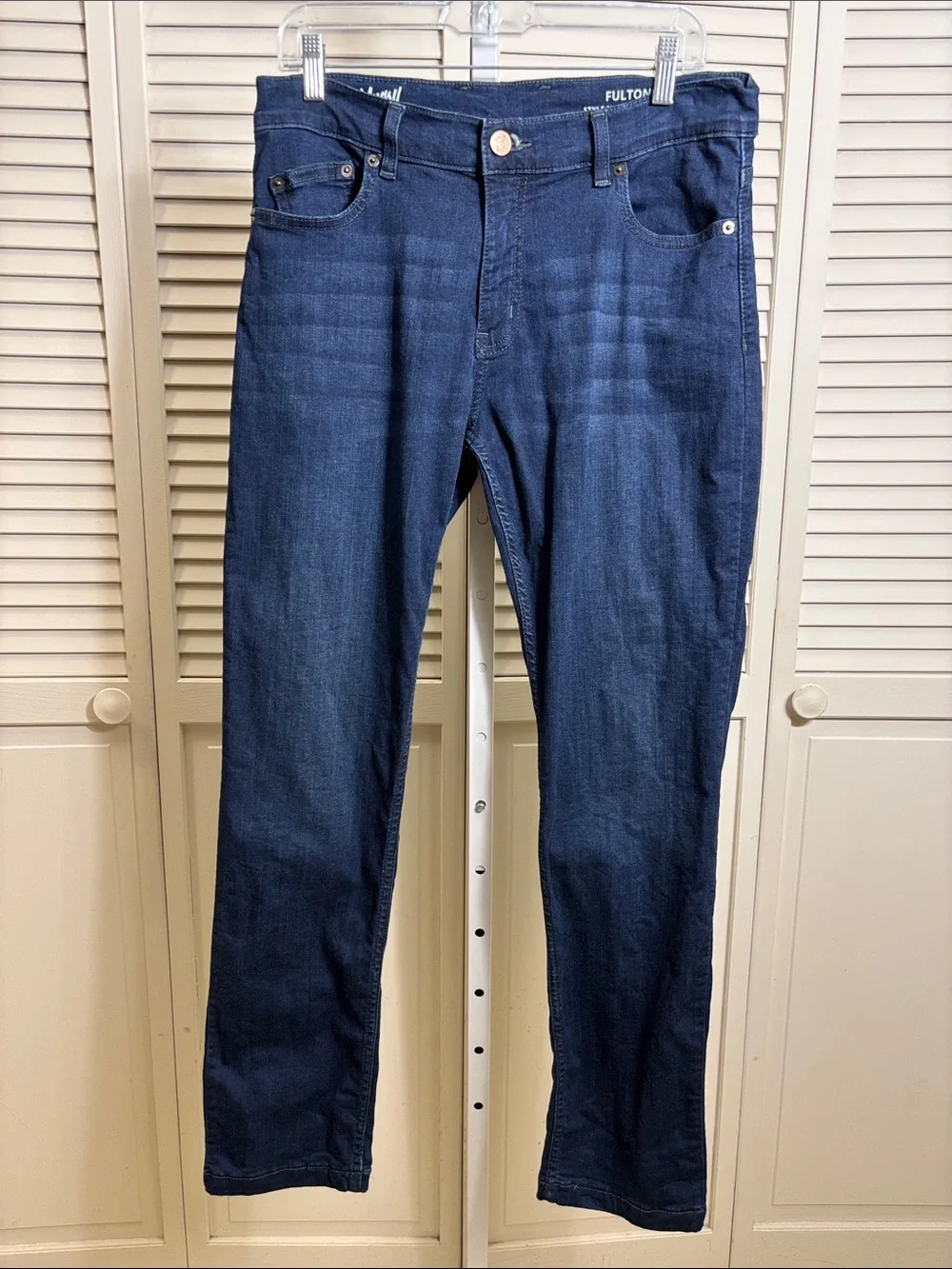 Mugsy Fulton Slim Straight Men’s Jeans in Dark Blue Size 33 x 32